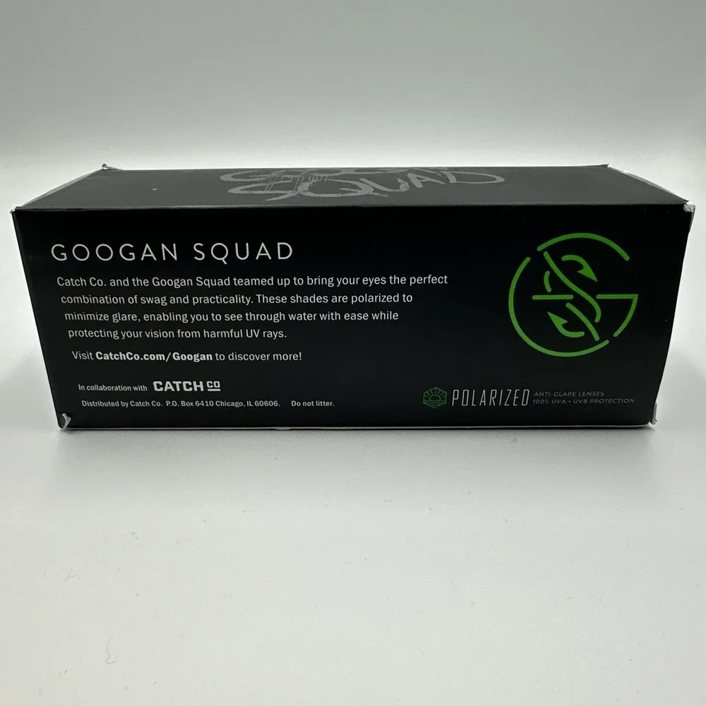 Googan Squad Mondo Optics Catch Co Smallie Spotters Green Lens Sunglasses *NEW*